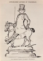 作者の似顔絵自画像、「Scribner&39;s Magazine」のイラスト、1887年